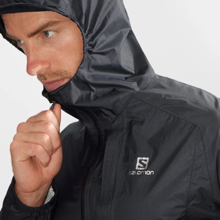 Black Salomon Bonatti Waterproof Men's Shell Jackets | PH 51360C